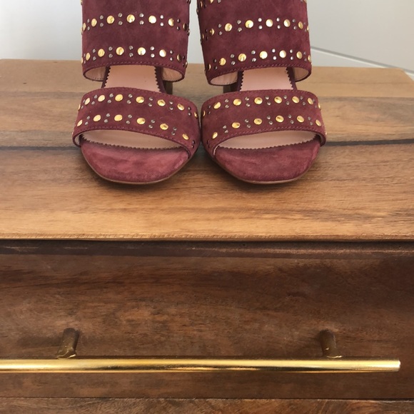 New J. Crew Made in Italy Leather Block heel Sandals. - Picture 5 of 17